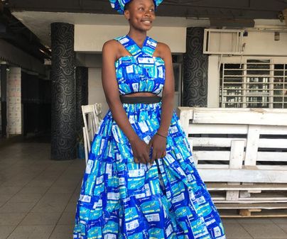 Risper Omongo, 25, Fashion installation, recycled