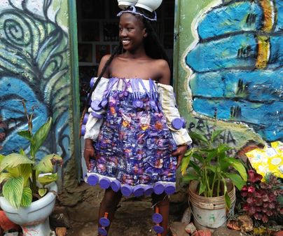 Eunice Wambale, 21, Installation fashion, recycled
