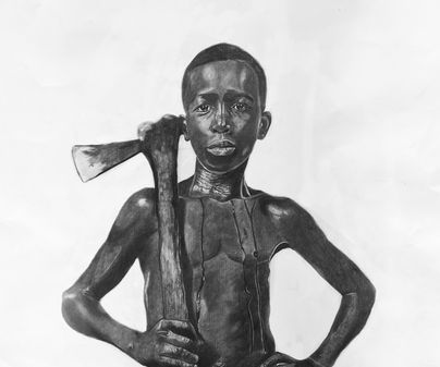 Shamilton Omwenga, 19, LABOUR, charcoal