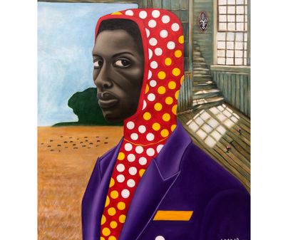 WINNER Baraka Joseph, 23, Lost, acrylic on canvas