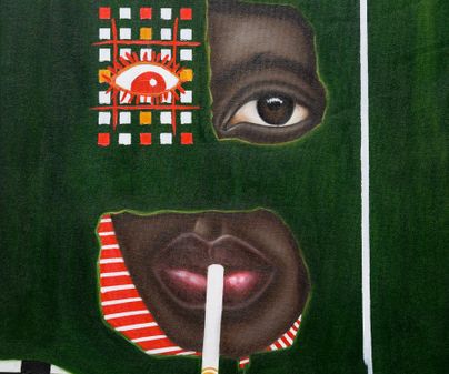 Baraka Joseph, 23, Nairobi, Kenya, SELF ISOLATION, acrylic on canvas, 